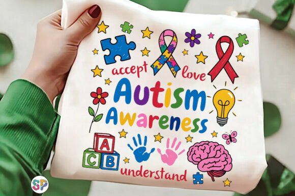 Accept Love Autism Awareness Puzzle PNG