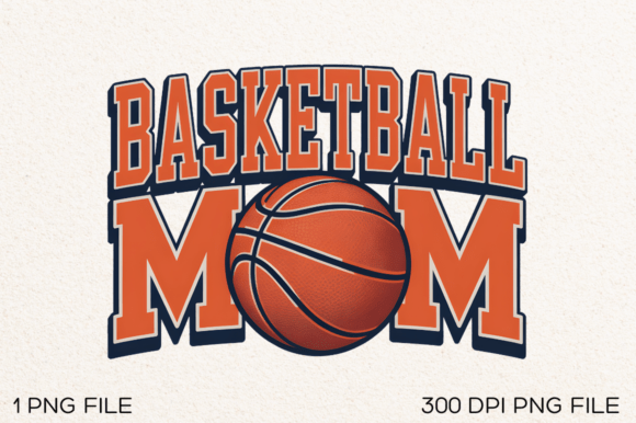 Basketball Mom Sublimation PNG Design