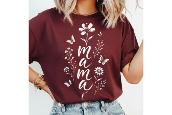 Elegant Mama SVG for Feminine Embroidery