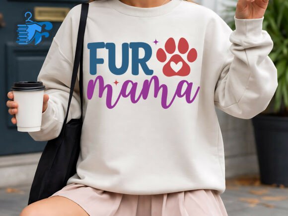 Fur Mama SVG: A Charming Paw Print Design