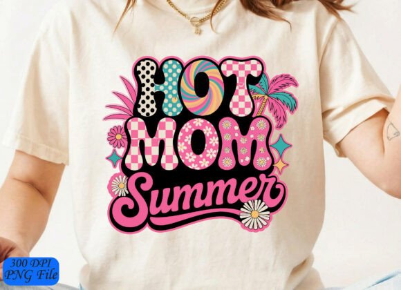 Hot Mom Summer PNG, Summer Mama Blue SVG