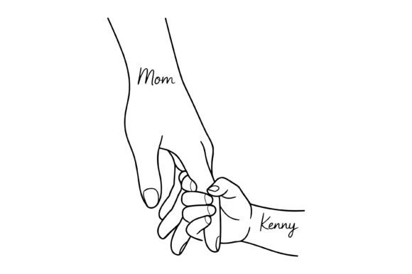 Mom and Child Holding Hands SVG: A Heartfelt Embroidery Choice