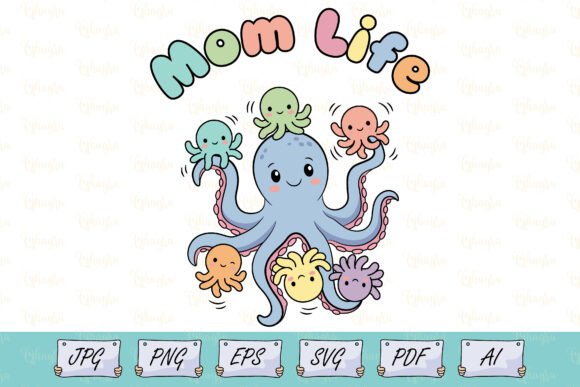 Mom Life Cute Octopus Shirt SVG Review