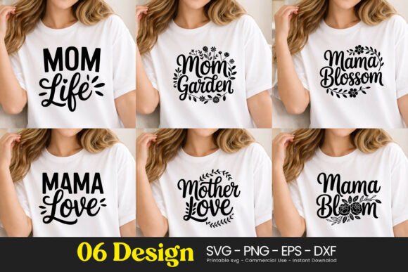 Mom Life Garden Blossom Quotes SVG PNG