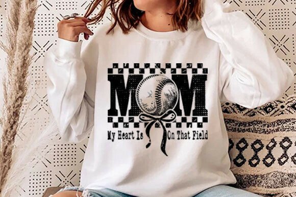 Mom My Heart is on That Field: A Versatile Embroidery Design