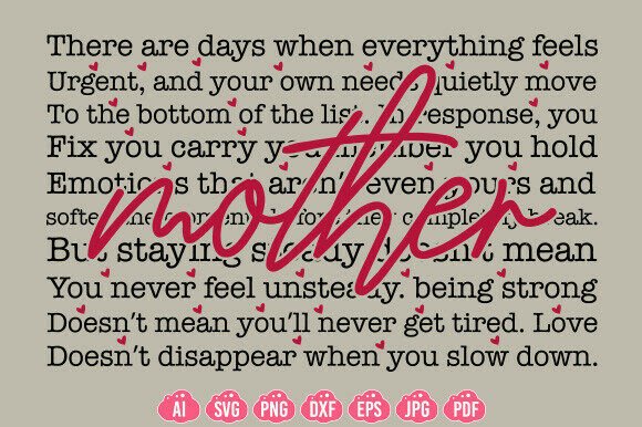 Mother Words Svg Png: A Heartfelt Design for Embroidery