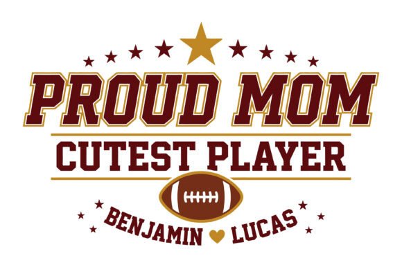 Proud Mom Cutest Player: A Charming Embroidery Design