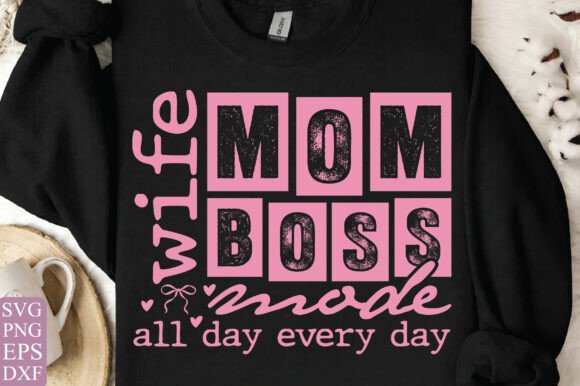 Wife Boss Mom PNG: A Versatile Design for Everyday Wear